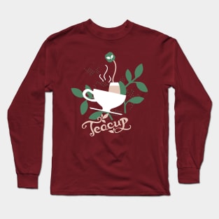 Lovely Tea Cup Delicious Tea Long Sleeve T-Shirt